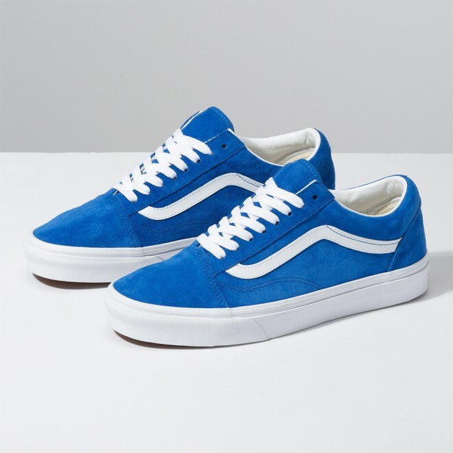 blue shoes